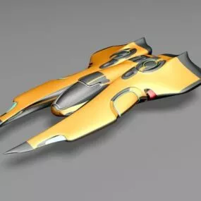 Scifi Raider Starship 3d model