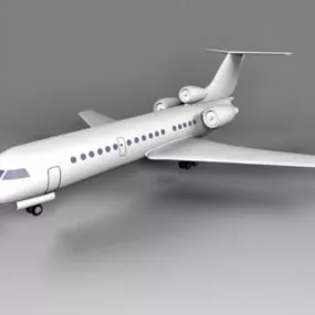Yak42 Jet Airliner 3d model