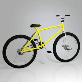 Yellow Bmx Bicycle 3d model