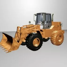 Yellow Bulldozer 3d model