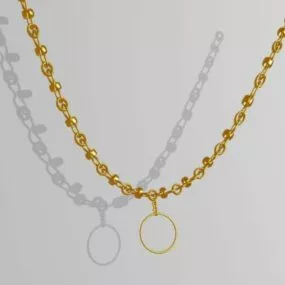 Gold Necklace 3d model