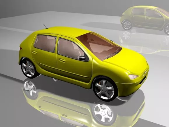 Futuristic Car Industrial Steel Cover 3d model