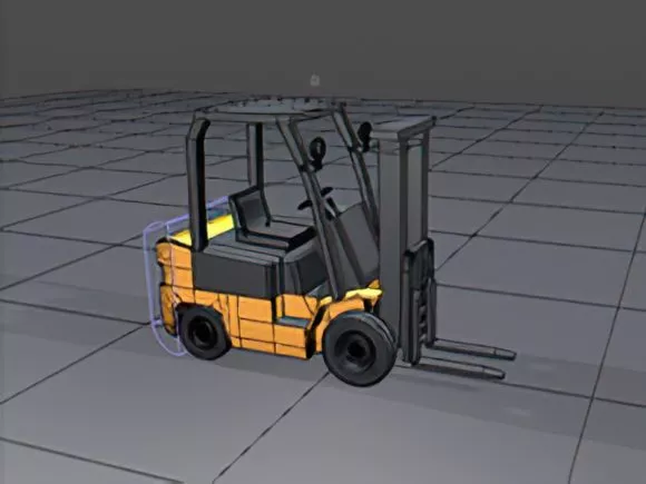 Yellow Warehouse Forklift 3d model Yellow Warehouse Forklift 3d model