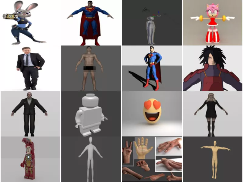 Download Top 30 Character Blender 3D Models Collection