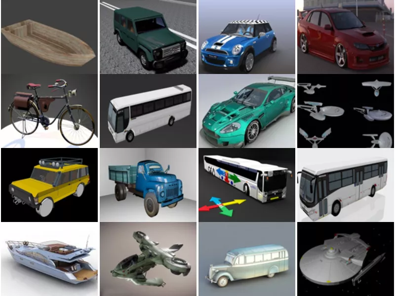 Top 30 Transport Blender 3D Models Free Collection