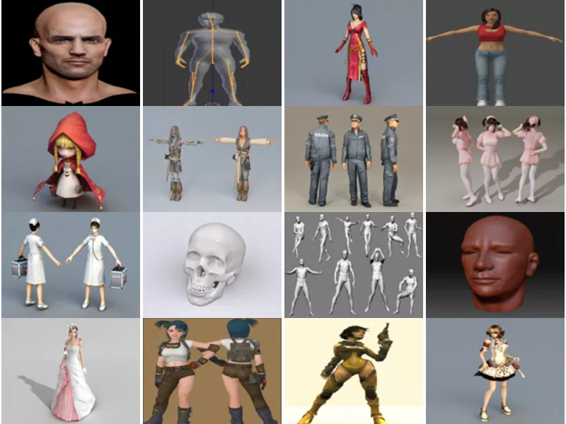 Top 35 Free 3D Models Person Collection