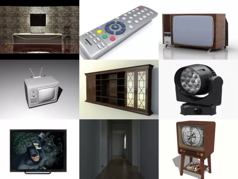Top 11 TV Obj 3D Models for Rendering Latest 2022