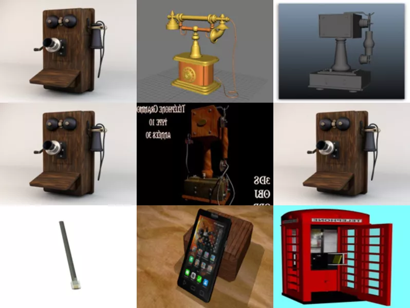 Top 12 Telephone Obj 3D Models for Rendering Most Recent 2022
