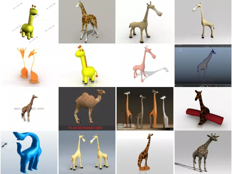 Top 16 Giraffe 3D Models for Design Newest 2022