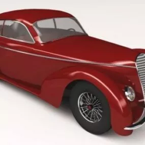 1939 Alfa Romeo Vintage Car 3d model