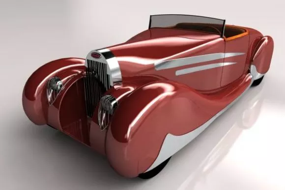 Futuristic Car Industrial Steel Cover 3d model