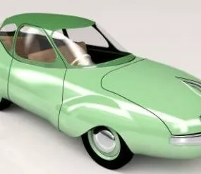 Panhard Dynavia Vintage Car 1948 3d model