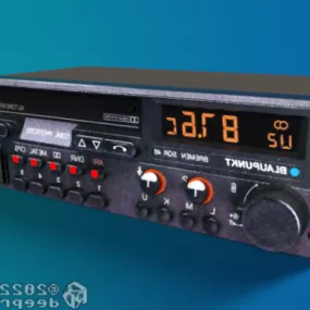 Vintage Car Radio 3d model