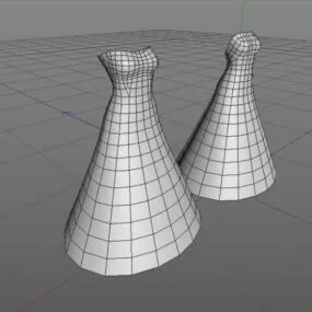 Strapless Dress Base Mesh 3d model