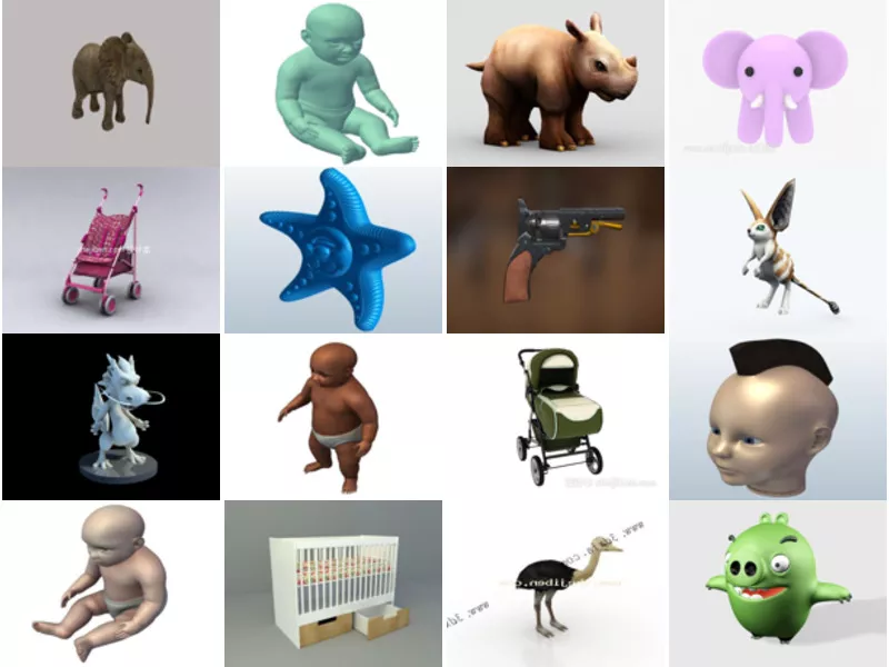 Top 20 Baby 3D Models for Design Latest 2022