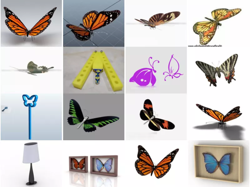 Top 22 Butterfly 3D Models Newest 2022