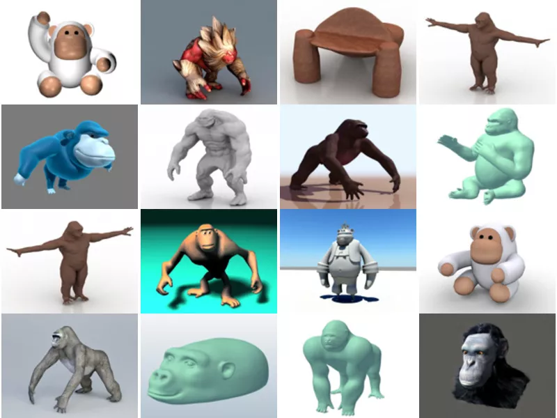 Top 22 Gorilla 3D Models for Rendering Latest 2022