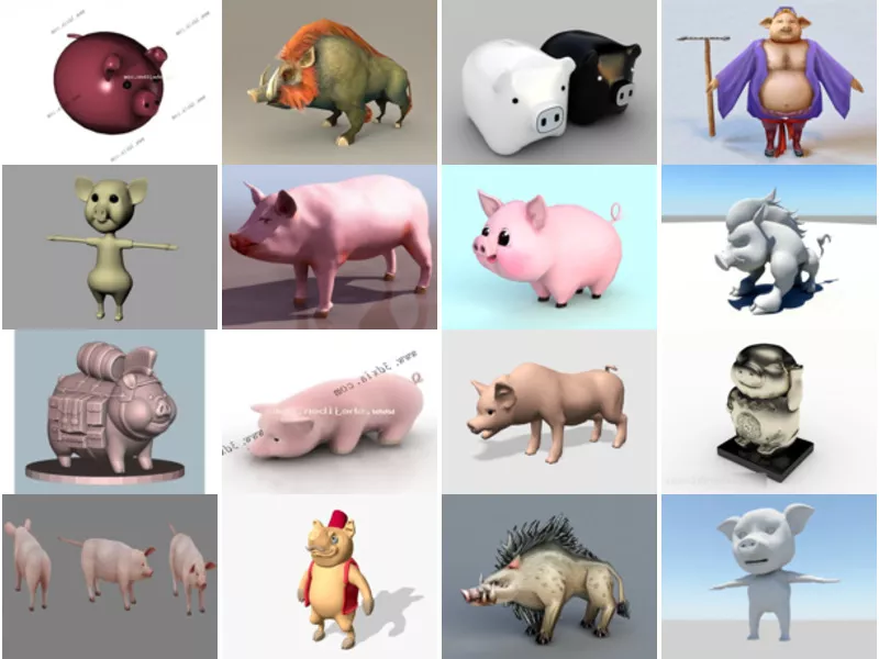 Top 24 Pig 3D Models Stuff Newest 2022