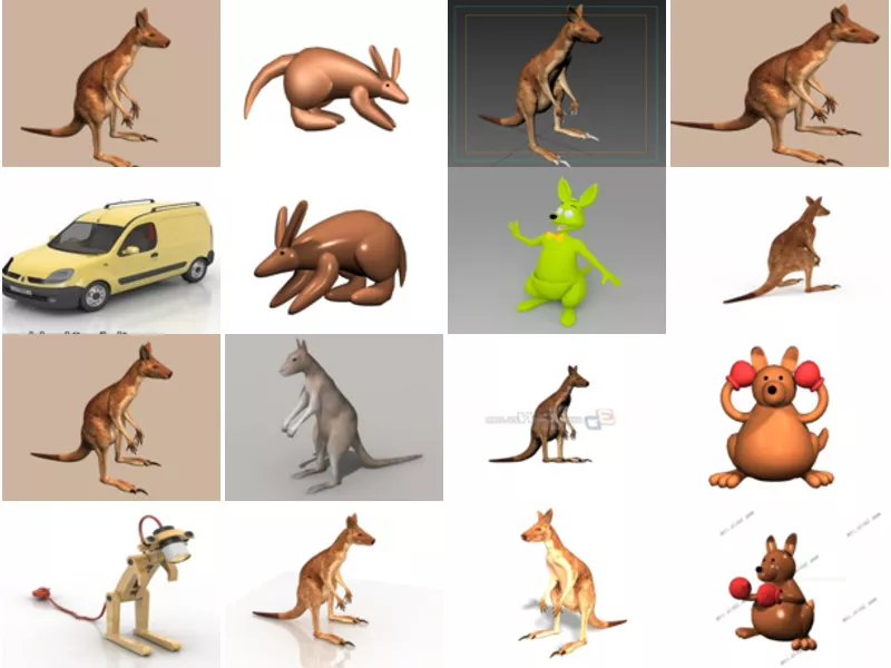 Top 29 Kangaroo 3D Models for Rendering Latest 2022