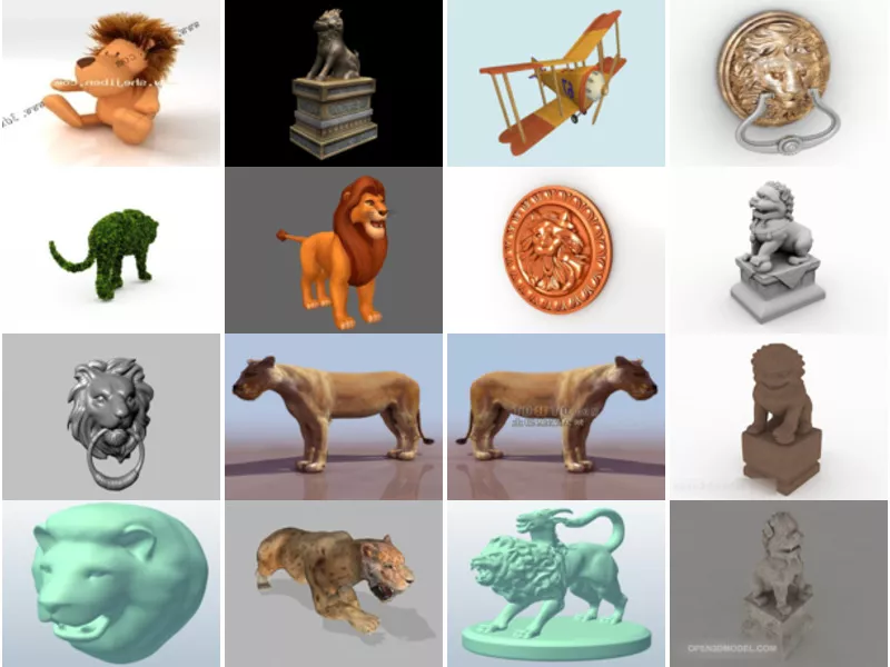 Top 30 Lion 3D Models for Design Latest 2022