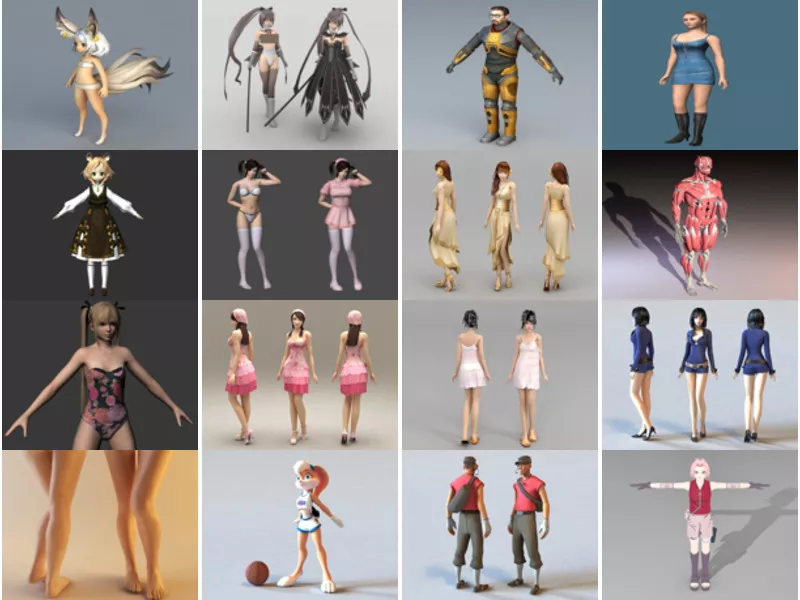 30 High Detailed Free 3ds Max 3D Character Models 2022 – Week 27
