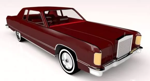 Muscle Sedan Car 3d model
