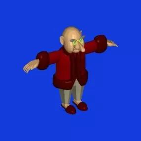 Old Man Game Character 3d model