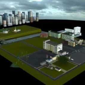 A Town 3d model