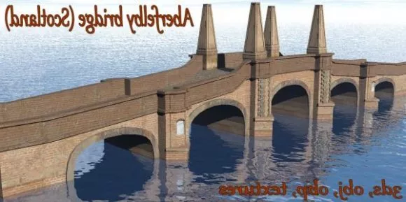 Scotland Aberfelby Bridge 3d model Scotland Aberfelby Bridge 3d model