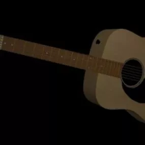 Accoustic Guitar Lowpoly 3d model