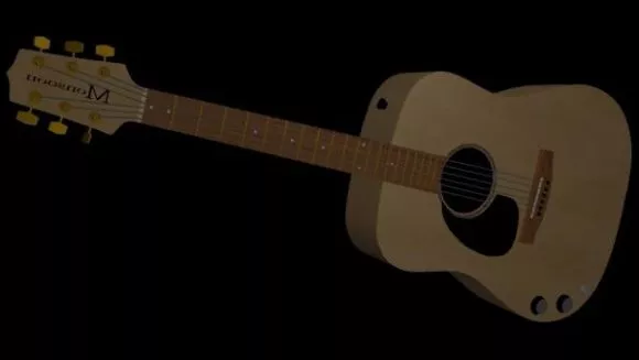 Accoustic Guitar Lowpoly 3d model Accoustic Guitar Lowpoly 3d model