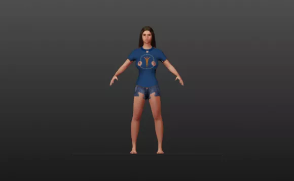 Color Bird Man Cosplay Character 3d model