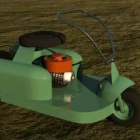 Old Riding Lawnmower 3d model