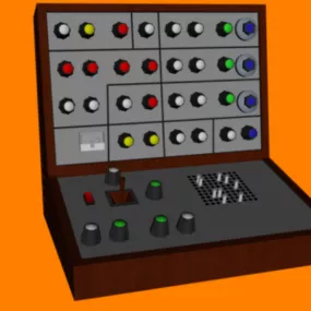 Antique Synthesiser Gadget 3d model