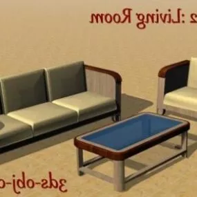 Retro Living Room Sofa Table 3d model
