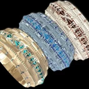 East Asian Ring Jewelry 3d model