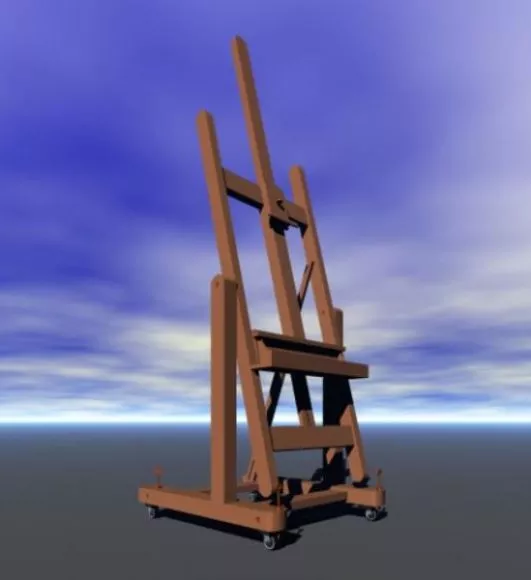 Typical Easel Wood Frame 3d model