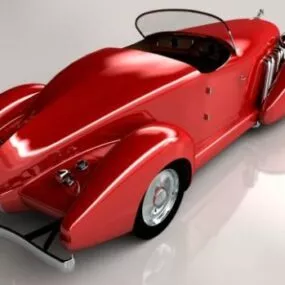 Boattail Speedster Sports Car 3d model