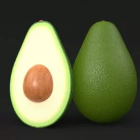 Split Avocado 3d model