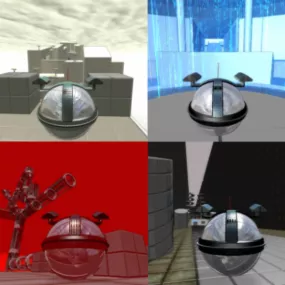 Game Robot Prototype 3d model