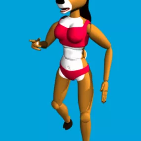 Horse Cartoon Character Bjdoe 3d model