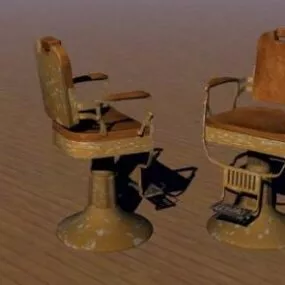 Old Barber Chair 3d model