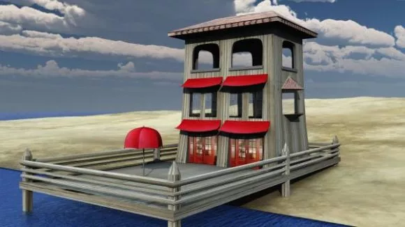 Corridor Station Building 3d model