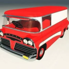 Vintage Bus Bedford 3d model