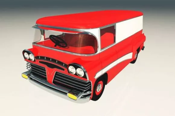 Vintage Bus Bedford 3d model Vintage Bus Bedford 3d model