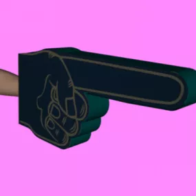 Cartoon Big Hand 3d model