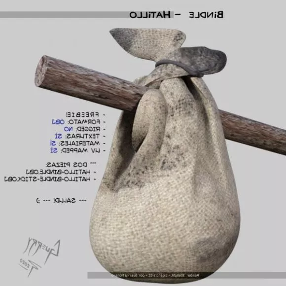 Bindle Bag 3d model Bindle Bag 3d model