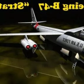 Boeing B47 Passenger Airplane 3d model