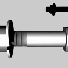 Bolt With Nut 3d model
