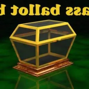 Brass Frame Ballot Box 3d model